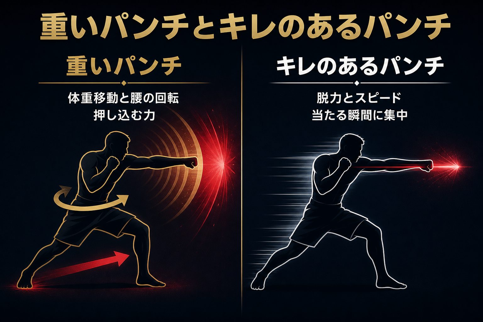 重いパンチとキレのあるパンチの違い